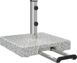 vidaXL Kerekes Napernyő Tartó Fogantyúval Szürke Gránit 29 kg Négyzetes (42002808) (42002808)
