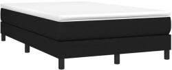 vidaXL fekete szövet rugós ágy matraccal 120 x 190 cm (3269659) (3269659)