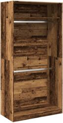 vidaXL antik fa színű szerelt fa ruhásszekrény 100 x 50 x 200 cm (3307808) (3307808)