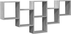 vidaXL szürke sonoma színű szerelt fa fali polc 159 x 18 x 66 cm (853304) (853304)