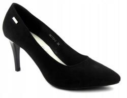 M. Daszyński Elegáns Magassarkú Cipő Félcipő Daszyński SA115 Fekete (SA115-2)