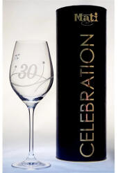  Boros pohár "Celebration 30 yr" felirattal, Swarovski kristállyal 360 ml 22, 5x8 cm
