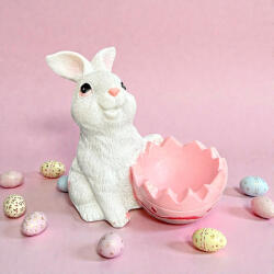  NYUSZISHOP. HU - Fehér nyuszi tojástartóval - LÁNY/RÓZSASZÍN