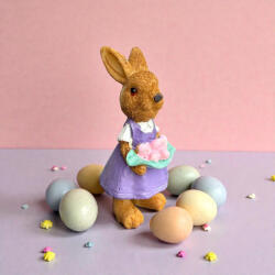  NYUSZISHOP. HU - Barna lány nyuszi lila ruhában