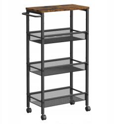 Songmics Mobil Keskeny Konyhai Babakocsi gurulós szekrény 4 szint loft (LRC033B01)