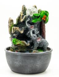  Szoba szökőkút elefánttal és pálmafával - 25 cm