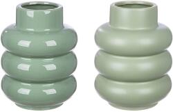  „Rim Gyűrűs formájú zöld színű exkluzív kerámia váza - 20 cm