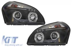 KITT Lightning Dupla Angel Eyes Első Lámpa Hyundai Tucson (2004-2010) fekete (HLHYTU)