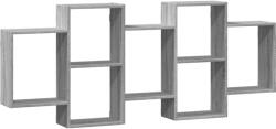 vidaXL szürke sonoma színű szerelt fa fali polc 159 x 18 x 65 cm (853214) (853214)