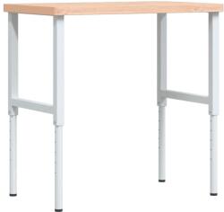 vidaXL tömör bükkfa négyszög alakú munkapad 100 x 60 x (73-99, 5) cm (3309705) (3309705)