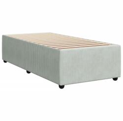 vidaXL világosszürke bársony ágykeret 90x190 cm (3284976) (3284976)