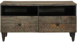 vidaXL világosszürke tömör mangófa dohányzóasztal 80x54x40 cm (4017805) (4017805)