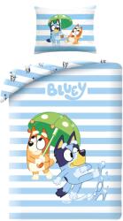 Halantex Bluey esernyővel mintás pamut gyermek ágyneműhuzat 140 x 200 + 70 x 90 cm (H-BY1324BL)