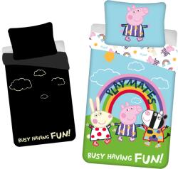 Jerry Fabrics Világító hatású pamut lepedők 140x200 + 70x90 cm - Peppa Pig "PEP125 (J-1012389)