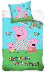 Carbotex Pamut lepedők 140x200 + 70x90 cm - Peppa Pig A legjobb anyuka (T-507265)