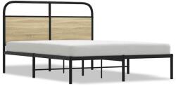 vidaXL ágykeret matrac nélkül 135x190 cm sonoma tölgyfa műfa (4100257) (4100257)