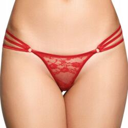 SoftLine Piros csipkés tanga 2498 díszítő pántokkal S/m Softline (5906340740208)
