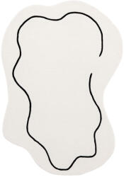  LOOP Ivory, ekrü színű gyapjú szőnyeg szabálytalan kontúrral, 160x230 cm