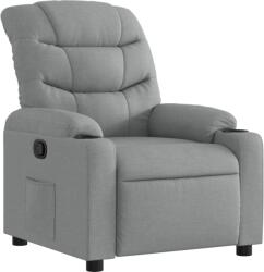 vidaXL világosszürke szövet dönthető fotel (374147) (374147)