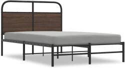 vidaXL ágykeret matrac nélkül 140x190 cm barna tölgyfa műfa (4100464) (4100464)