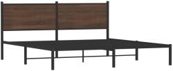 vidaXL barna tölgy színű fém ágykeret fejtámlával 160 x 200 cm (4007768) (4007768)