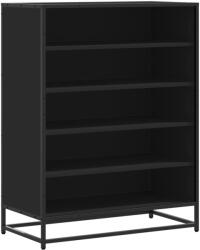 vidaXL fekete szerelt fa és fém cipőszekrény 75 x 38 x 97, 5 cm (3300870) (3300870)