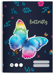 KARTON P+P Butterfly, lepkés tűzött füzet A/5, 32 lap vonalas 2. osztály (16-32) (KPP-7-474) - officetrade