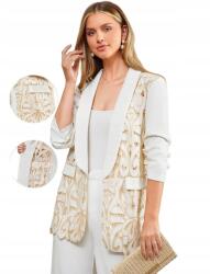 Shein Blézer Arany Hímzéssel __s