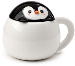  Kerámia Bögre Fedéllel - Kukucskáló Pingvin (LMUG13)