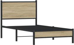 vidaXL sonoma tölgy színű fém ágykeret matrac nélkül 90 x 200 cm (4007861) (4007861)