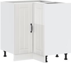 vidaXL Konyhai sarok alsó szekrény Lucca magasfényű fehér szerelt fa (853749) (853749)