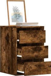 vidaXL füstös tölgy színű szerelt fa fiókos sarokszekrény 40x41x58 cm (852838) (852838)