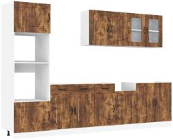 vidaXL 7 részes konyhaszekrény szett Kalmar füstölt tölgy műszaki fa (3314736) (3314736)