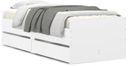 vidaXL fehér ágykeret fiókokkal 90x190 cm (3207350) (3207350)