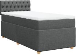 vidaXL sötétszürke szövet rugós egyszemélyes ágy matraccal (3286860) (3286860)