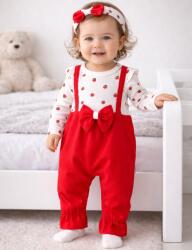 Baby 2részes babaruha szett- Eprecske, piros Méret: 0-3 hónap