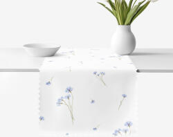 Goldea teflonbevonatú asztali futó - kék búzavirág 35x160 cm