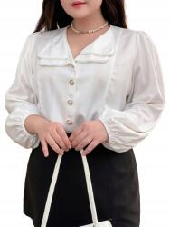 Shein Galléros Ing Gyöngyökkel, méret XXL, fehér