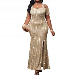 Shein Csillogó Ruha Lelógó Ujjakkal __3XL