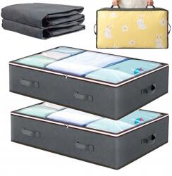  Ágyneműtartó Paplan Ruha Nagy Huzat Ágy Alatti Tároló 2DB (0068470)