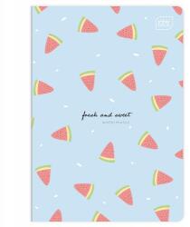 Interdruk A5-ös füzet, 32 lapos, 3-soros, színes vonalazású lányos füzet (5902277200136)