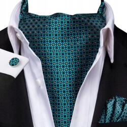  Selyem Fular Nyakkendő Ascot Jacquard Divatos Szett (ascot mucha krawat apaszka chusta czarny) - allegro - 15 205 Ft