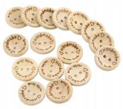  Bevonatos gombok fából kerek barna és bézs árnyalatok 150 db (Ywnx)