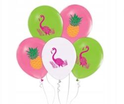 GoDan Lufik flamingó és ananász mintával - 12 inch, 5 db