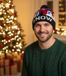 Agrafka Téli karácsonyi sapka pomponnal ajándék Agrafka (5902601728626)