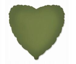 Flexmetal Fólia lufi szív matt - olíva 18 inch 1 db