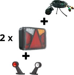 Fristom Kit instalatie remorca cu 2 x triple, 12V, Canbus, instalatie 5m, 2 gabarite cu brat, fara iluminat numar (FT-370+XVI2-050-035+FT-00C)