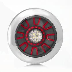 Fristom Lampa semnalizare, tripla multifunctionala, rotunda, 15.5cm, cu 3 functii ceata, marsarier, pozitie, 12 24V (FT-314 LED CHROME)