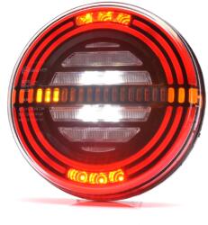 WAS Lampa rotunda LED spate, tripla cu 5 functii, neon, semnalizare dinamica, 12 24V, 14.20cm (1354 DD L)
