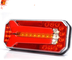 WAS Lampa LED spate, tripla cu 7 functii, neon, semnalizare dinamica, 12 24V, 23.6cm (1527 DD L)